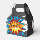 Modern kleurrijk stripboek KAPOW Pop Art Bedankdoosjes (Achterkant)