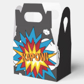 Modern kleurrijk stripboek KAPOW Pop Art Bedankdoosjes (Geopend)
