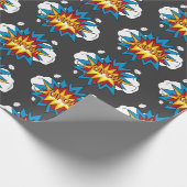 Modern kleurrijk stripboek KAPOW Pop Art Cadeaupapier (Hoek)