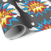 Modern kleurrijk stripboek KAPOW Pop Art Cadeaupapier (Rol Hoek)