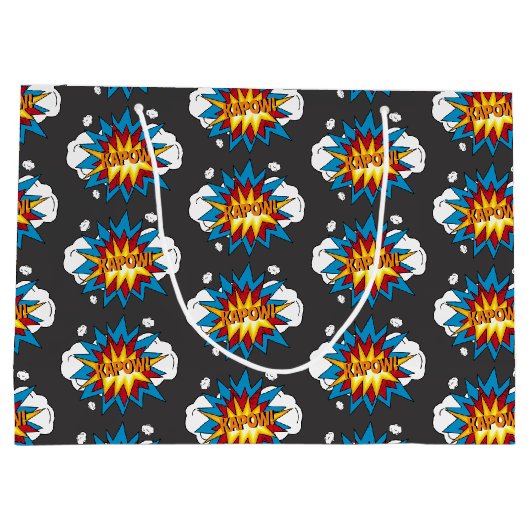 Modern kleurrijk stripboek KAPOW Pop Art Groot Cadeauzakje (Achterkant)