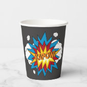 Modern kleurrijk stripboek KAPOW Pop Art Papieren Bekers (Achterkant)