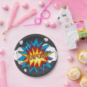 Modern kleurrijk stripboek KAPOW Pop Art Papieren Bordje (Feest)
