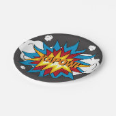 Modern kleurrijk stripboek KAPOW Pop Art Papieren Bordje (Gekanteld)