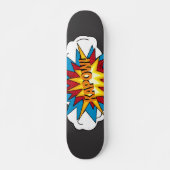 Modern kleurrijk stripboek KAPOW Pop Art Persoonlijk Skateboard (Voorkant)
