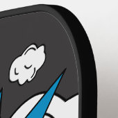 Modern kleurrijk stripboek KAPOW Pop Art Pickleball Paddle (Links Detail)