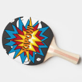 Modern kleurrijk stripboek KAPOW Pop Art Tafeltennisbatje (Zijkant)