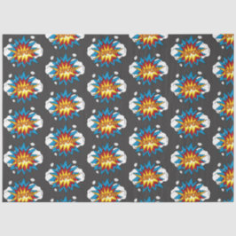 Modern kleurrijk stripboek KAPOW Pop Art Tissuepapier