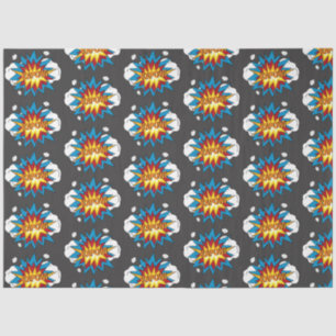 Modern kleurrijk stripboek KAPOW Pop Art Tissuepapier