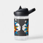 Modern kleurrijk stripboek KAPOW Pop Art Waterfles (Links)