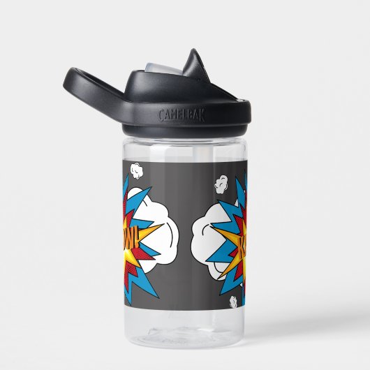 Modern kleurrijk stripboek KAPOW Pop Art Waterfles (Rechts)