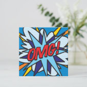 Modern Kleurrijk Stripboek OMG Kaart (Staand voorkant)