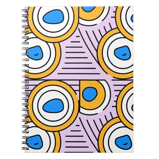 Modern kleurrijk Tibetaans abstract patroon in het Notitieboek (Voorkant)