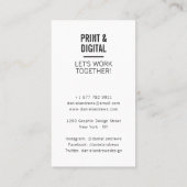 Modern kleurrijk tropisch abstract zomerpatroon visitekaartje (Achterkant)