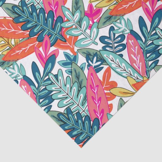 Modern kleurrijk tropisch patroon tissuepapier (Detail)