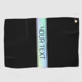 Modern kleurrijk verloop en bewerkbare tekst golfhanddoek (Horizontaal)