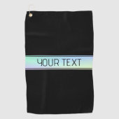 Modern kleurrijk verloop en bewerkbare tekst golfhanddoek (Voorkant)