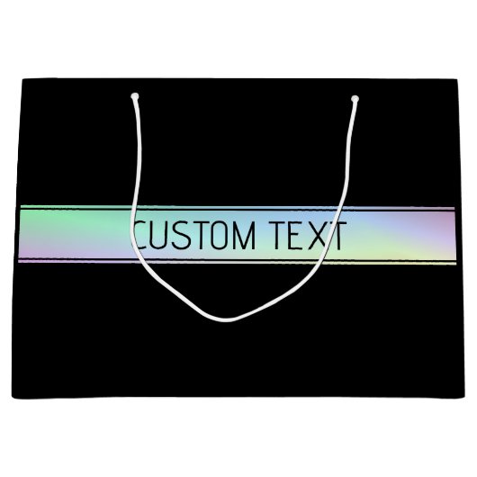 Modern kleurrijk verloop en bewerkbare tekst groot cadeauzakje (Voorkant)