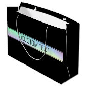 Modern kleurrijk verloop en bewerkbare tekst groot cadeauzakje (Achterkant Gekanteld)