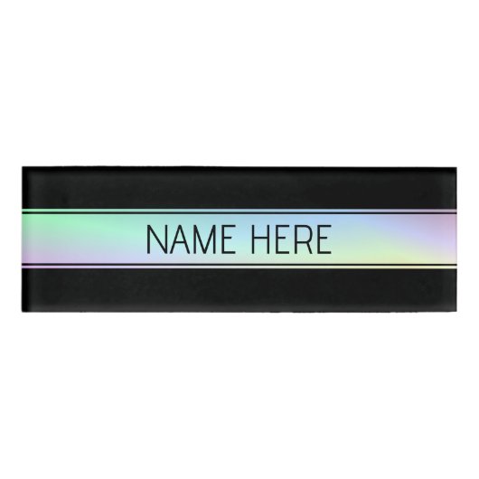 Modern kleurrijk verloop en bewerkbare tekst naambadge (Voorkant)