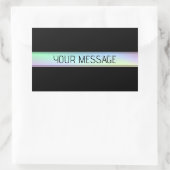 Modern kleurrijk verloop en bewerkbare tekst rechthoekige sticker (Tas)