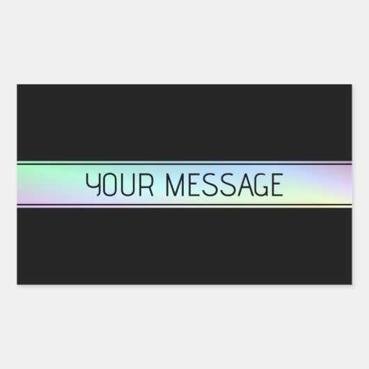 Modern kleurrijk verloop en bewerkbare tekst rechthoekige sticker (Voorkant)