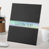 Modern kleurrijk verloop en bewerkbare tekst reclamebord met voetstuk (Insitu)