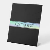 Modern kleurrijk verloop en bewerkbare tekst reclamebord met voetstuk (Voorkant)