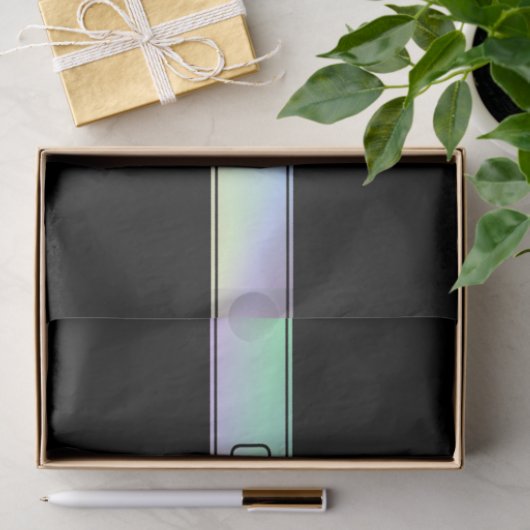 Modern kleurrijk verloop en bewerkbare tekst tissuepapier (Geschenk)