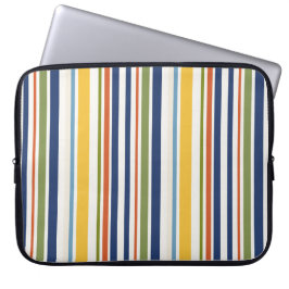 Modern Kleurrijk Verticaal Streeppatroon Laptop Sleeve