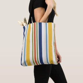 Modern Kleurrijk Verticaal Streeppatroon Tote Bag