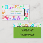 Modern kleurrijk visitekaartje dubbelzijdig (Voorkant / Achterkant)