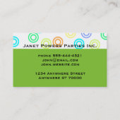 Modern kleurrijk visitekaartje dubbelzijdig (Achterkant)