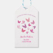 Modern kleurrijk vlinders Baby shower Cadeaulabel (Voorkant)