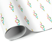 Modern Kleurrijk Vreugde Kerstmis Verpakkend Docum Cadeaupapier (Rol Hoek)