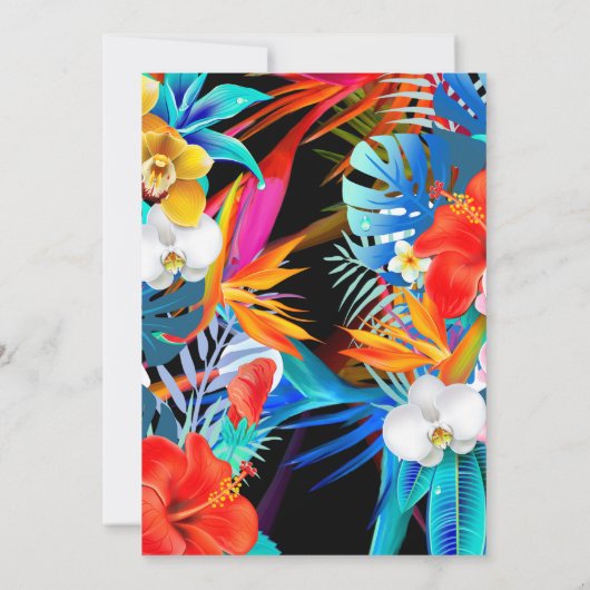 Modern kleurrijk Vrijgezellenfeest met zwarte basi Kaart (Achterkant)