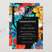 Modern kleurrijk Vrijgezellenfeest met zwarte basi Kaart (Voorkant / Achterkant)