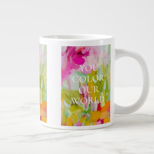 Modern Kleurrijk We Love You Moederdag Mok (Rechts)