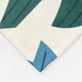 Modern kleurrijk wild dier in het oerwoud l Blauw Fleece Deken (Hoek)