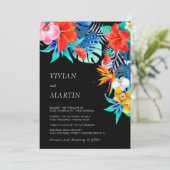 Modern kleurrijk zwart tropisch hout kaart (Staand voorkant)