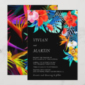 Modern kleurrijk zwart tropisch hout kaart (Voorkant / Achterkant)