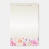 Modern kleurrijke bloemen-Gepersonaliseerd Post-it® Notes (Voorkant)