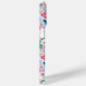 Modern Kleurrijke Bloementuin Monogram Case-Mate iPhone Case (Achterkant / Rechts)