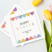 Modern Kleurrijke Eieren Eenvoudige Naam Schattige Servet