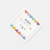 Modern Kleurrijke Eieren Eenvoudige Naam Schattige Servet (Hoek)