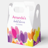 Modern kleurrijke Floral Bedankdoosjes (Geopend)