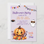 Modern kleurrijke pompoen Snoep Kinder Halloween P Kaart (Voorkant)