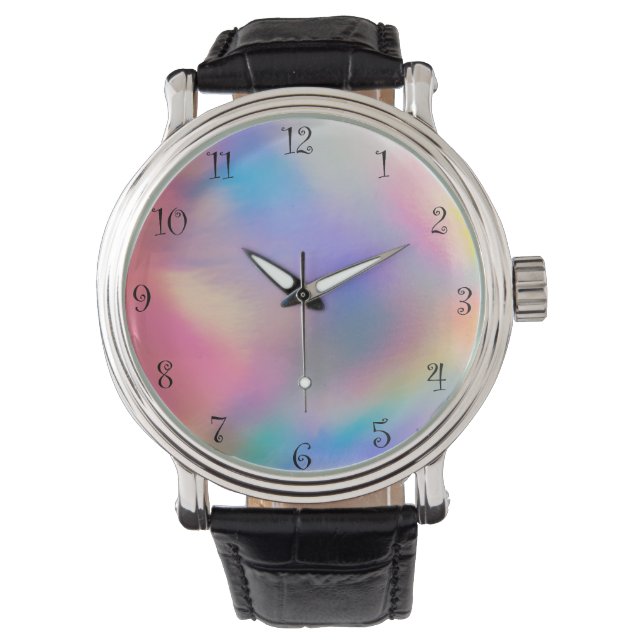 Modern Kleurrijke regenboog Gradient galaxy Ocean  Horloge (Voorkant)