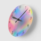 Modern Kleurrijke regenboog Gradient galaxy Ocean  Ronde Klok (Hoek)