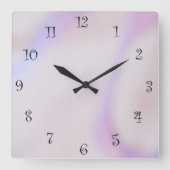 Modern Kleurrijke regenboog Gradient galaxy Ocean Vierkante Klok (Voorkant)